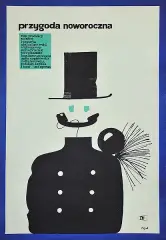 Jerzy Flisak, Przygoda Noworoczna, 1963, offset barwny, papier