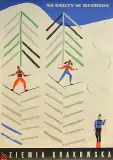Jerzy Napieracz, Na narty w Beskidy, 1966, offset, papier