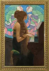 Edward Okuń, MUSICA SACRA, 1915, olej, płótno