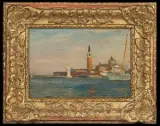 Jan Stanisławski, WENECJA. KOŚCIÓŁ SAN GIORGIO MAGGIORE, 1904, olej, tektura