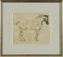 KOŃ by Piotr Michałowski, akwarela, papier, sold Dec 2012