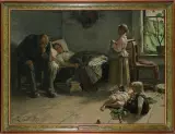 CHORA MATKA by Zdzisław Jasiński, 1889, olej, płótno, offered Dec 2012