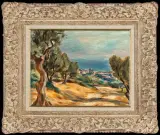 Józef Pankiewicz, WIDOK Z CASSIS, 1928, olej, deska