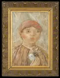 CHŁOPCZYK Z KRÓLICZKIEM by Tadeusz Makowski, 1926-1927, olej, deska, offered Dec 2012