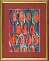 Edward Dwurnik, Tulipany, 2012, akwarela, papier