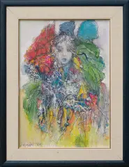 Grzegorz Lewacki, Szkic do obrazu, 2010, technika mieszana, papier nakl.na płytę pilśniową