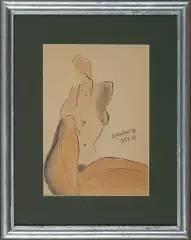 Akt by Joanna Sarapata, 1988, akwarela, tusz, papier, sold Nov 2012