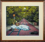 Czekając na tramwaj by Jacek Yerka, giclée, papier, sold Nov 2012