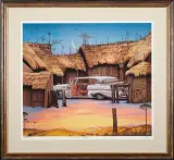 Kosmiczna zagroda by Jacek Yerka, 1992 - 2012, giclée, papier, sold Nov 2012