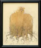 Rafał Bojdys, Człowiek - drzewo, 2000, akryl, tusz, płyta pilśniowa
