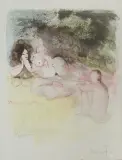 Léonor Fini, Na plaży, litografia barwna, papier czerpany