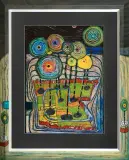 Kompozycja by Friedensreich Hundertwasser, 1977, offset barwny, papier, sold Oct 2012