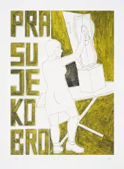 Prasuje Kobro 2008 by Marek Sobczyk, serigrafia barwna, papier, sold Oct 2012