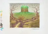 Rozdroża by Jacek Yerka, 2006, kredki, ołówek, papier, sold Oct 2012
