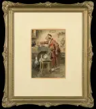 Władimir Jegorowicz Makowski, ACH, TE MUCHY!, 1890, akwarela, ołówek, papier
