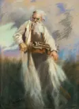 Witold Pruszkowski, LIRNIK, ok. 1888-1890, pastel, karton