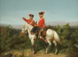 Autor nierozpoznany, HUZARZY PRUSCY NA ZWIADACH