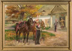Feliks Franić, NA KWATERĘ, 1928, olej, płótno
