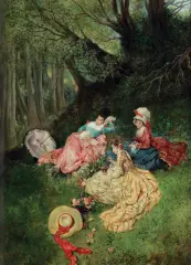 Daniele Bucciarelli, ZNALEZIONE GNIAZDKO, 1877, olej, deska