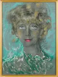 Stanisław Ignacy Witkiewicz, Portret kobiecy, 1938, pastel, papier