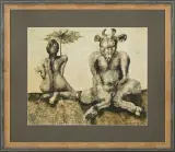Jan Lebensztejn, DIMANCHE AU SOLEIL, 1969, długopis, tusz pióro, pędzel, papier