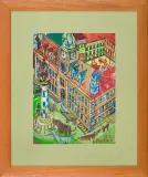 Zamek Królewski w Warszawie by Edward Dwurnik, 2012, gwasz, papier, sold Sep 2012