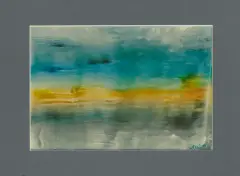Lucyna Kuśnierczyk, O świcie, z cyklu: Taki pejzaż, 2010, akryl, papier