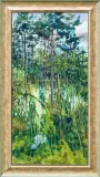 Ewa Kwaśniewska-Fojcik, Pejzaż z Kamionu, 2002, olej, płyta pilśniowa