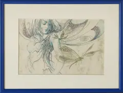 Ważki by Anna Ewa (Hannah) Miarczyńska, 2007, tusze, kredki barwne, ołówek, papier, sold Sep 2012