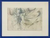 Anna Ewa (Hannah) Miarczyńska, Ważki, 2007, tusze, kredki barwne, ołówek, papier
