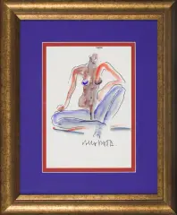 Joanna Sarapata, Akt, 2012, tusz, akwarela, papier