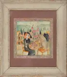 Katarzyna Ważyk, Sjesta, 1995, tusz pióro, akwarela, papier