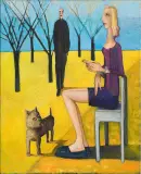 Na spacerze by Mira Andrzejewska Kalkowska, 2012, olej, płótno, sold Aug 2012