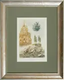 Ludwik Ignacy Mitulski, Bez tytułu, 1996, akwaforta barwna, papier kremowy