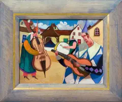 Jacek Pałucha, Grajkowie w Kazimierzu, 2000, olej, płótno