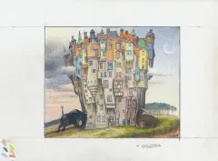 Jacek Yerka, Giełda, kredki, ołówek, papier