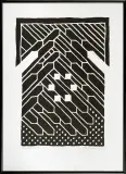 Leszek Hołdanowicz, Struktura XL, 1993, wypukłodruk, papier
