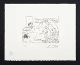 Pablo Picasso, Artysta i modelka, 1933, serigrafia, papier