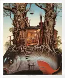 Chatka rybaka by Jacek Yerka, 1994, giclée, papier, sold Jul 2012