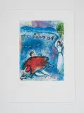 Marc Chagall, Pasterz, litografia barwna, papier