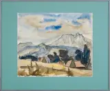 Stanisław Krzyształowski, Widok na Giewont, 1963, akwarela, pastel, papier