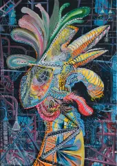 Robert Listwan, Tokyo Decadence, 2012, akryl, płótno