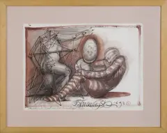 Franciszek Starowieyski, Struktur des Schattens ehemaliger Liebe, 1992, pastel, ołówek, akwarela, papier