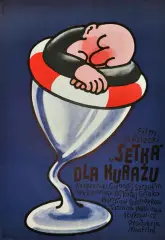 Jerzy Flisak, Setka dla kurażu, 1977, offset barwny, papier