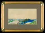 Leon Wyczółkowski, ZAKOLE WISŁY POD KRAKOWEM, 1913, akwarela, papier