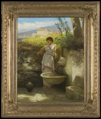 Henryk Siemiradzki, U ŹRÓDŁA, olej, płótno