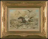 FARYS by Juliusz Kossak, 1898, akwarela, ołówek, papier, sold Jun 2012