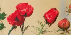 MAKI by Leon Wyczółkowski, pastel, papier beżowy, sold Jun 2012