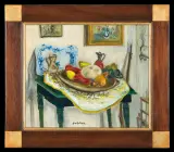 Isaac Antcher, MARTWA NATURA..., 1984, olej, płótno