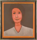 PORTRET ELŻBIETY CZYŻEWSKIEJ by Jerzy Nowosielski, 1965, olej, płótno, sold Jun 2012